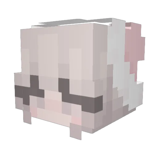 Amaaby Minecraft avatar head, 3D render
