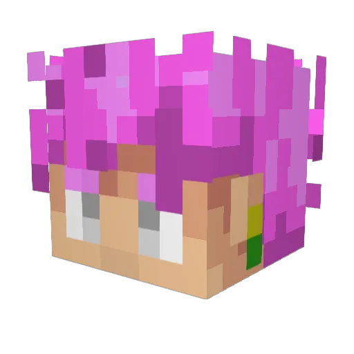 Amacron13 Minecraft avatar head, 3D render