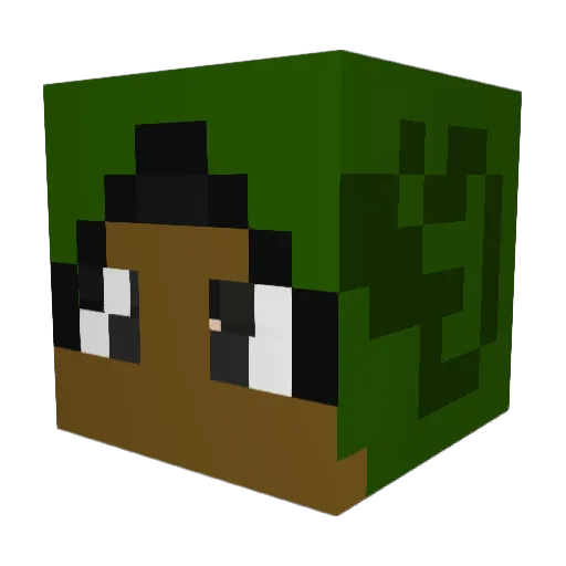 Amadeus2882 Minecraft avatar head, 3D render