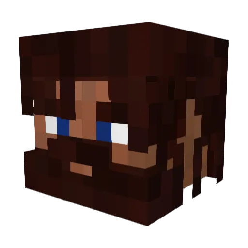 Amadeus47 Minecraft avatar head, 3D render
