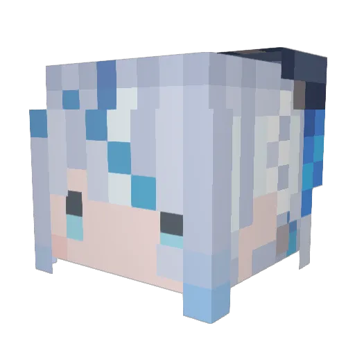 Amagai__Ruka Minecraft avatar head, 3D render