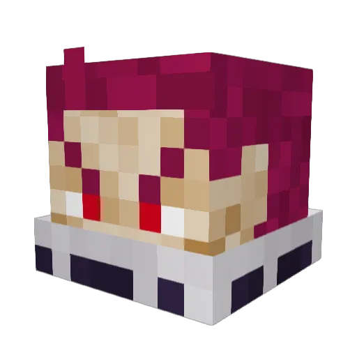 AmagedonGebs Minecraft avatar head, 3D render