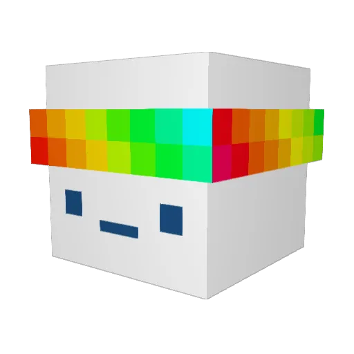 Amagi_ikun Minecraft avatar head, 3D render
