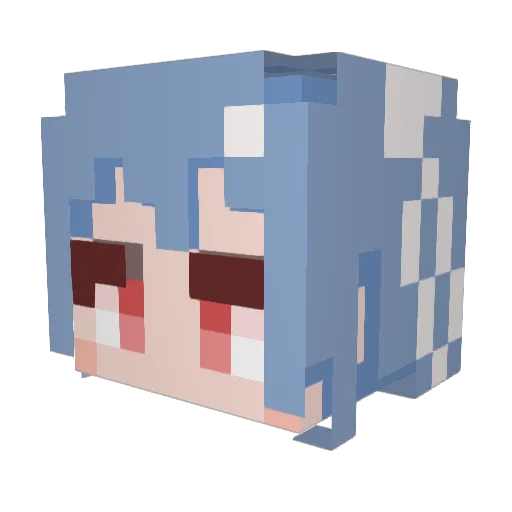 Amagiri00 Minecraft avatar head, 3D render