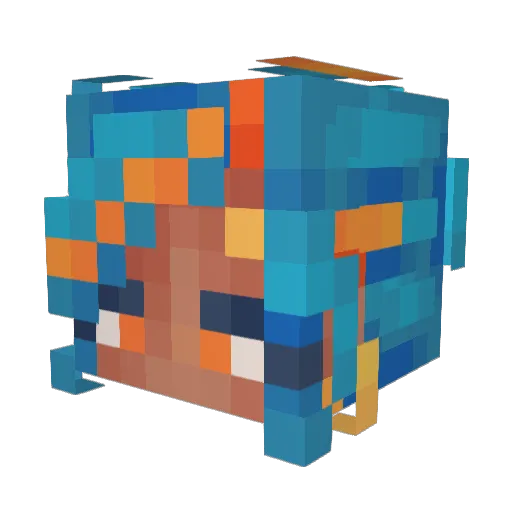 Amai_77 Minecraft avatar head, 3D render