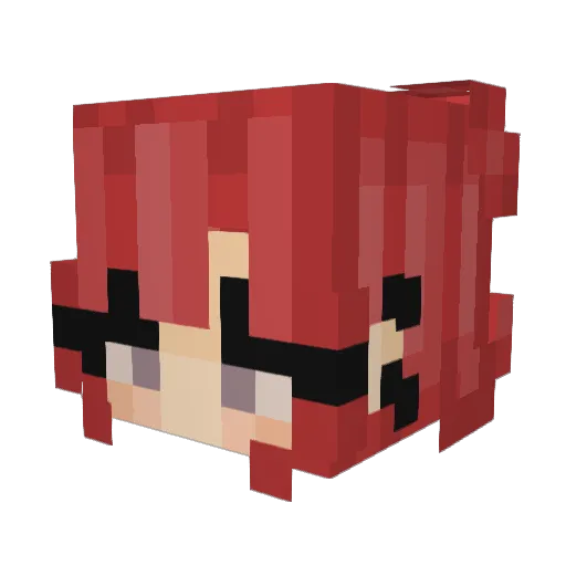 AmaiaExD Minecraft avatar head, 3D render
