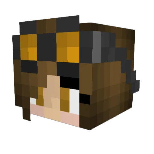 Amaize Minecraft avatar head, 3D render
