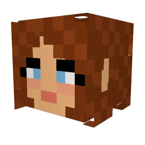 Amaja75 Minecraft avatar head, 3D render