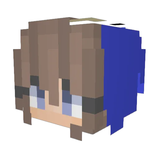 Amakaji Minecraft avatar head, 3D render