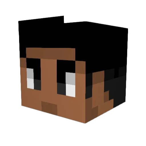 Amako Minecraft avatar head, 3D render