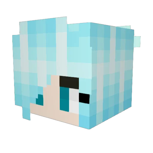 Amal123 Minecraft avatar head, 3D render