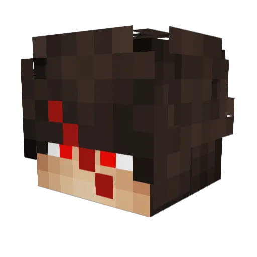 Amal_Foxer Minecraft avatar head, 3D render