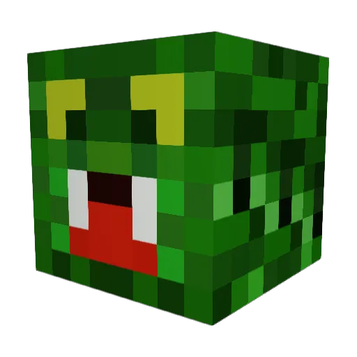 Amalgam627 Minecraft avatar head, 3D render