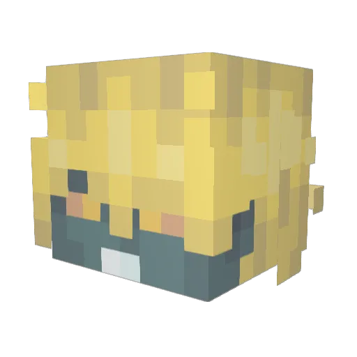 Amalicious_Plan Minecraft avatar head, 3D render
