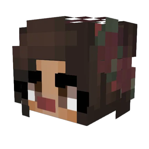 Amalieee08 Minecraft avatar head, 3D render