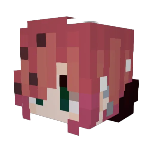 Amalind Minecraft avatar head, 3D render