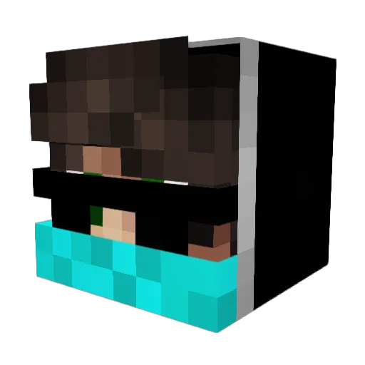 Amalogu Minecraft avatar head, 3D render