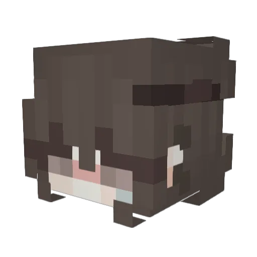 Amaltheee Minecraft avatar head, 3D render