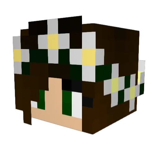 Amalyna Minecraft avatar head, 3D render