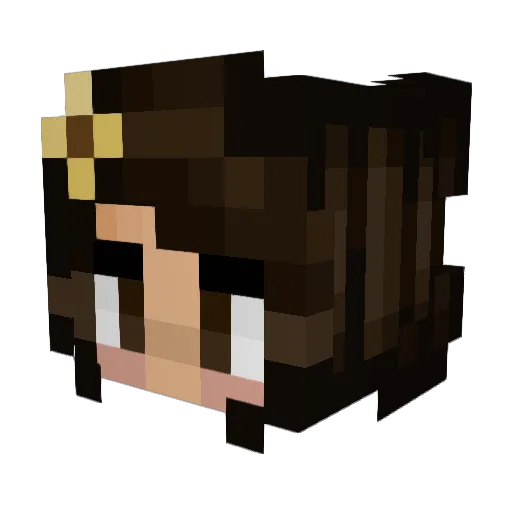 Amalys2097 Minecraft avatar head, 3D render