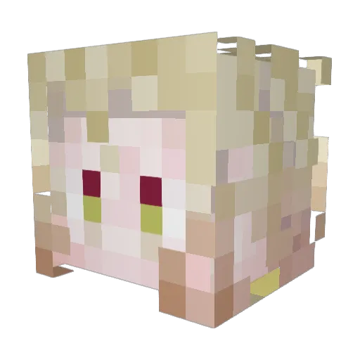 Amami_Bosatsu Minecraft avatar head, 3D render