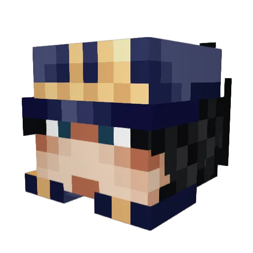 Amamiya0 Minecraft avatar head, 3D render