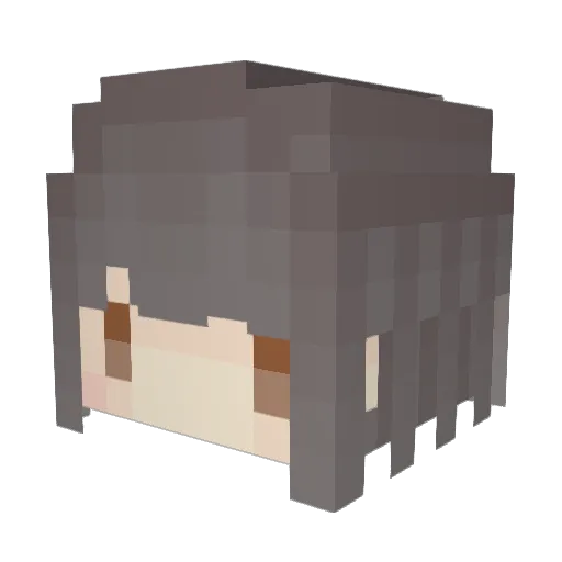 AmamiyaSatsuki Minecraft avatar head, 3D render