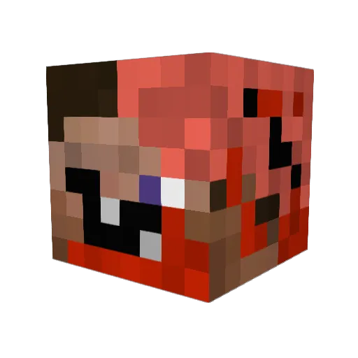 AmanConnor Minecraft avatar head, 3D render
