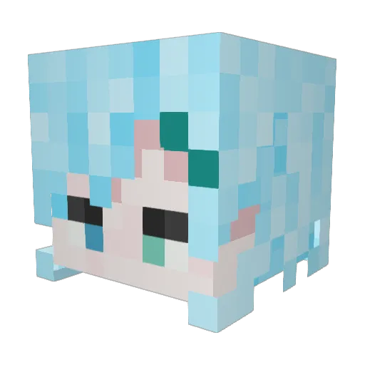 AmanYuki Minecraft avatar head, 3D render