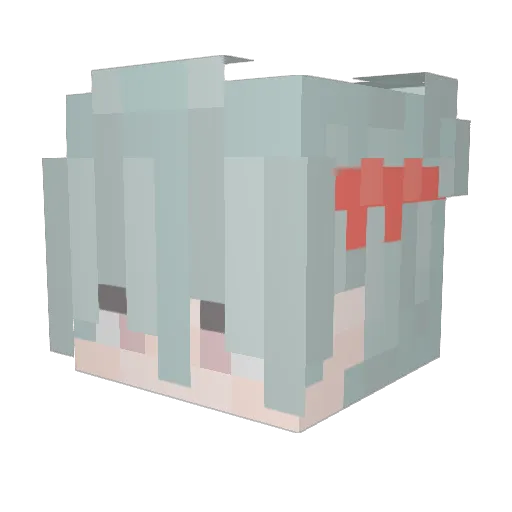 Amanarv Minecraft avatar head, 3D render
