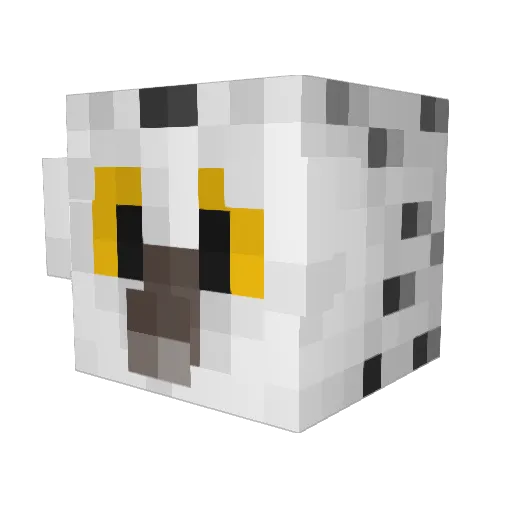 Amancair Minecraft avatar head, 3D render