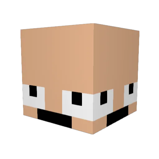 Amanciooooo Minecraft avatar head, 3D render