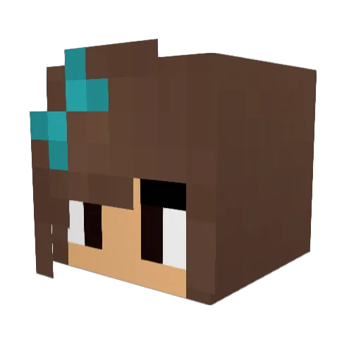 AmandIsMe Minecraft avatar head, 3D render