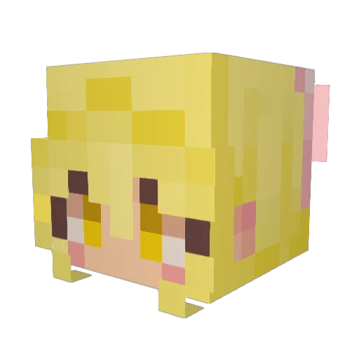 Amanda519 Minecraft avatar head, 3D render