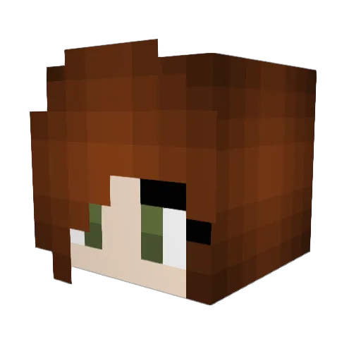 AmandaG123 Minecraft avatar head, 3D render