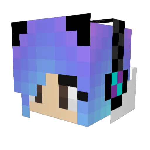 AmandaGj Minecraft avatar head, 3D render