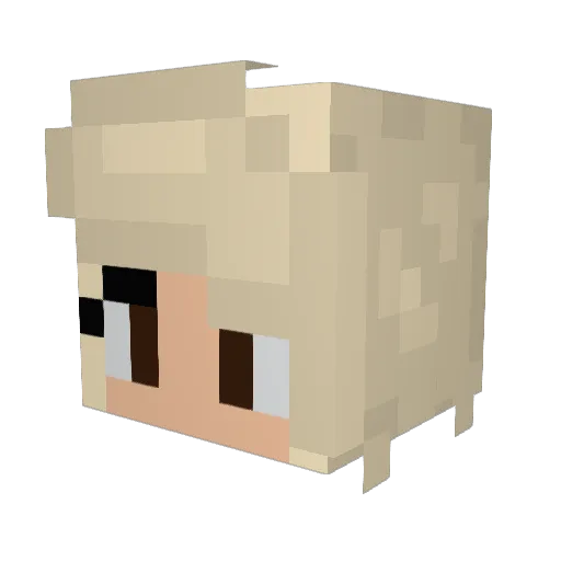 AmandaHart Minecraft avatar head, 3D render