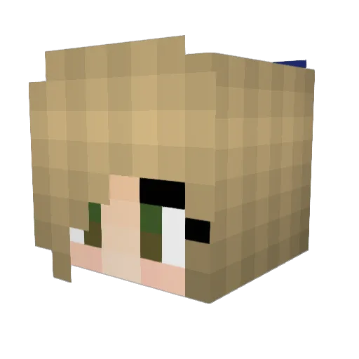 AmandaMarissa Minecraft avatar head, 3D render