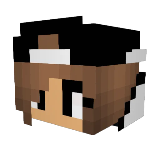 AmandaMusic2007 Minecraft avatar head, 3D render