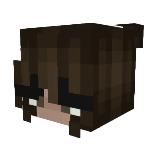 AmandaN44 Minecraft avatar head, 3D render