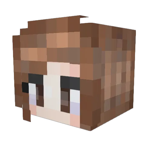 AmandaPlease93 Minecraft avatar head, 3D render