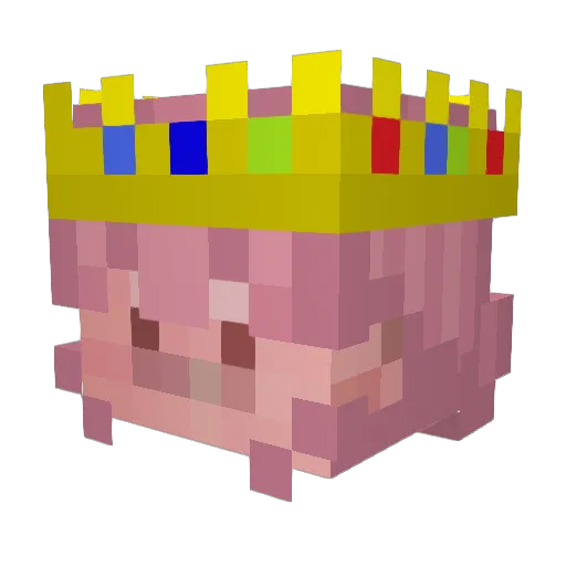 AmandaQne Minecraft avatar head, 3D render