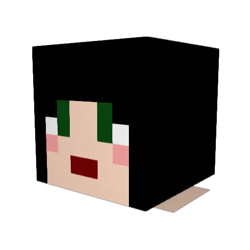 Amandadlc19 Minecraft avatar head, 3D render