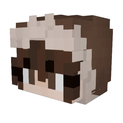Amandala1300 Minecraft avatar head, 3D render