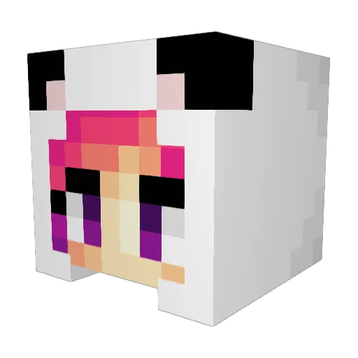 Amandaw21 Minecraft avatar head, 3D render