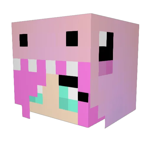 Amandax333 Minecraft avatar head, 3D render