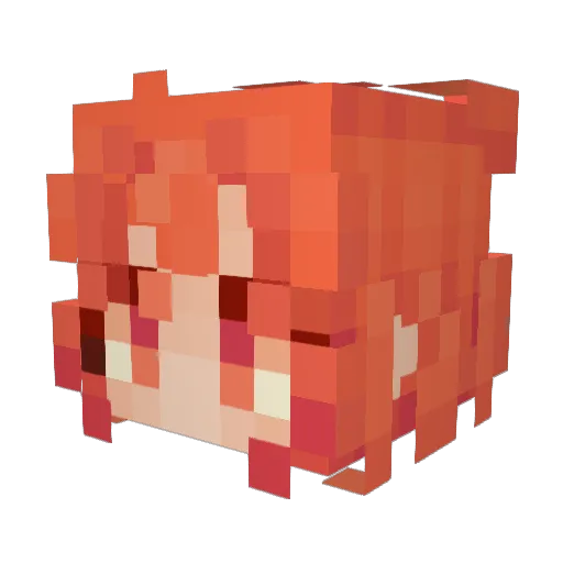 Amandias Minecraft avatar head, 3D render