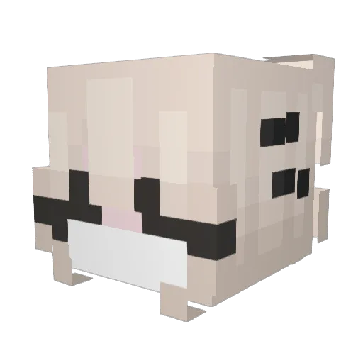Amandibu Minecraft avatar head, 3D render
