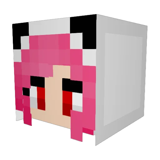 Amandine_76 Minecraft avatar head, 3D render