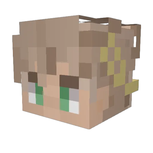 Amandy2016 Minecraft avatar head, 3D render